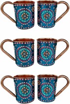 Pure Copper Handmade Outer Hand Painted Art Work Wine, Straight Mug - Cup 16 oz - $100.03