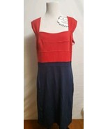 Girls From Savoy Anthropologie Red and Blue Colorblock Ponte Knit Dress ... - €17,68 EUR