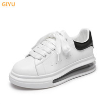 Little White Shoes For Women Spring New Chunky Platform Sneakers Genuine Leather - £60.21 GBP
