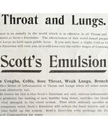 Scott&#39;s Emulsion Medicine 1894 Advertisement Victorian Medical Lungs ADB... - $183.44 MXN