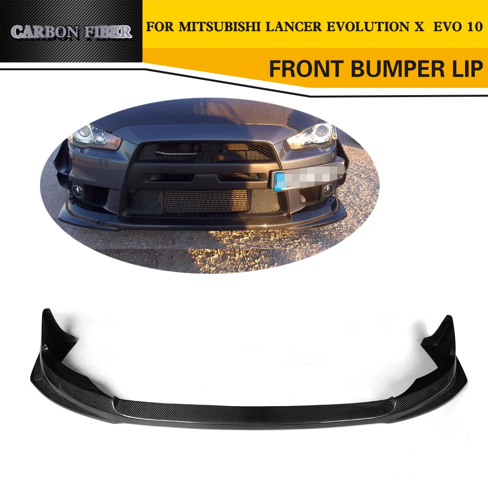 Carbon Fiber Racing Front Lip Bumper Diffuser for Mitsubishi Lancer-ex E... - $764.56