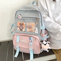 Kawaii School Backpack Nylon Women&#39;s Backpack Cute Laptop Knapsack with Giveaway - £28.48 GBP