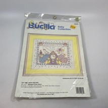 Bucilla Stamped Cross Stitch Toy Time Birth Record Kit Baby Collection 40939 New - £4.42 GBP
