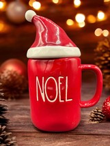 Rae Dunn Red Mug &quot;Noel&quot; with Santa Hat Artisan Collection Coffee Mug 16 oz - £15.31 GBP