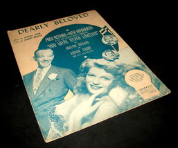 1942 DEARLY BELOVED Antique Sheet Music Kern &amp; Mercer Fred Astaire Rita Hayworth - £7.86 GBP