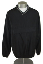 Field Gear Black Wind Shirt Men&#39;s Size Large Pullover Rain Resist V-Neck Jacket - £7.39 GBP