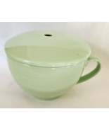Tea Forte Bone Jade Green Porcelain 8oz Ceramic Cup w Lid Hole for Teaba... - $23.91