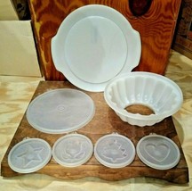 Vintage 7-Piece Tupperware Gelatin Mold Set Seals 632-4 633-4 620-4 631-4 - $12.72