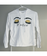 ON FIRE Women’s White Long Sleeve Cotton &quot;Beautiful &quot;T-Shirt Size Medium - $13.44 CAD