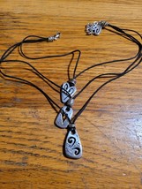 3375 Brighton silver plated brazilian triple heart pendant necklace - $24.70 3375 Brighton silver plated brazilian triple heart pendant necklace - $24.70