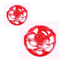 Rose Flower Set Of 2 Sizes Concha Cutters Bread Stamps Made in USA PR1760 - £9.58 GBP