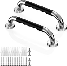 Grab Bars For The Handicapped In Stainless Steel, 12 Inches Long, 2 Pack... - $35.98