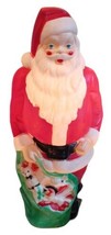 Vintage Empire Santa Claus Blow Mold 46&quot; Green Toy Sack Christmas Lighte... - £157.44 GBP