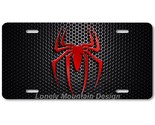 Red Spider Inspired Art on Mesh FLAT Aluminum Novelty Auto License Tag P... - £14.60 GBP