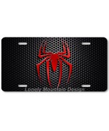Red Spider Inspired Art on Mesh FLAT Aluminum Novelty Auto License Tag Plate - $17.99
