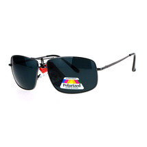 Polarized Lens Sunglasses Mens Square Rectangular Metal Spring Hinge - £17.43 GBP+