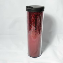 Starbucks 16oz Twist Lid Tall Tumbler Travel Mug Cup Holiday Red Sparkle Glitter - $24.75