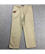 Wrangler Riggs Carpenter Pants Men&#39;s 38x32 Beige Paint Splattered Workwear - $456.04 MXN