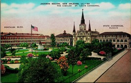 Jackson Square Named Buildings New Orleans LA UNP Unused Linen Postcard E10 - £2.41 GBP