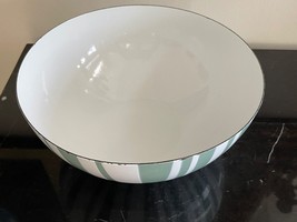 Cathrineholm Enamelware Green Stripes 11&quot; Nesting Bowl, Norway - $123.75