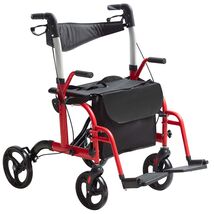 VEVOR 2in1 Rollator Walker,300LBS,Aluminum,Folding,All Terrain,Adjustabl... - $124.99