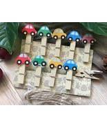 car paper wooden clip,colorful clothespins,christmas Party gift Favor De... - $3.20+