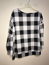 Women Blouse Size 2Xl Top Multicolored  Black White Gray light weight - £6.50 GBP