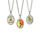 SET OF 3 BIRD NECKLACES 3pcs Colorful 1" Pendant Necklace Cute Fashion J... - $4.95