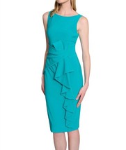 Joseph Ribkoff silky knit sheath dress in Ocean Blue - $183.00