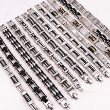 Wholesale 12pcs/Lots Mix Style Stainless Steel Jewelry Bracelets For Mens Gifts  - £45.81 GBP