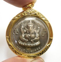 Lord Ganesh Ganapati vinayaka pendant real amulet Ganesha Hindu God of Success c - £45.95 GBP
