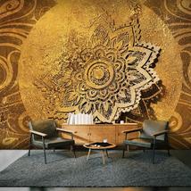 Tiptophomedecor Peel and Stick Zen XXL Wallpaper Wall Mural - Golden Man... - £105.59 GBP