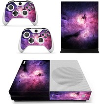 Purple Nebula Fottcz Vinyl Skin For The Xbox One Slim Console And Controllers - £26.33 GBP