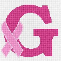 Pepita Needlepoint Canvas: Letter G Hope Ribbon, 7&quot; x 7&quot; - £39.96 GBP+