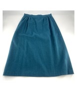 Vintage Y2K Wool Blend Pencil Midi Skirt Womens Size 14 Skirt Blue Teal ... - $39.13 CAD