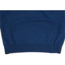 Men's Sweater Knit By BRANGO Turkey Polo Neck Cotton Blend 21220 Sax Blue image 5