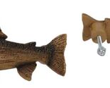 Set Of 2 Western Nautical Marine Trout Fish Faux Wooden Cabinet Bar Pull... - $25.99