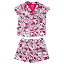 Hello Kitty Sanrio Hoola-Hoops 2-Piece Girl&#39;s Pajama Set Pink - £18.03 GBP