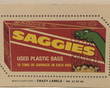 Vintage Saggies Crazy Labels 1979 Used Plastic Bags Wacky - $3.95