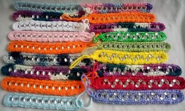 30 Mix Crochet Pop Tab Bookmarks/Bracelets/Coaster. - $18.40