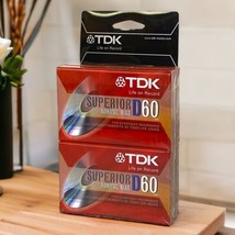 TDK D60 60 Minute Blank Audio Cassette Tapes Pack of 4 New Factory Sealed Lot - £6.13 GBP