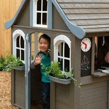 Outdoor Playhouse For Kids Toddlers Pretend Play House Back Yard Boys Girls Gift - £495.64 GBP