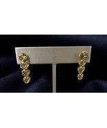 Estate Jewelry TRIFARI Goldtone KNOT Chain Pierced Earrings - $7.99