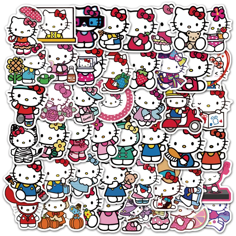 stickers hello kitty stickers kuromi my melody cute sticker pack toys for girls laptop thumb200