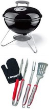 Portable 14-Inch Weber 10020 Smokey Joe Grill And Grill Set Combo. - £71.29 GBP