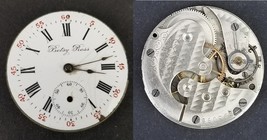 Betsy Ross pocket watch movement womens face hands antique vintage - $29.99