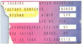 Mahavishnu Orchestra Concert Ticket Stub Octobre 12 1984 Supérieur Darby... - $44.54