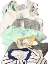 Newborn Baby Clothes Lot 11 Pc Bodysuits Sleepers Carter’s Cat & Jack Unisex B image 8