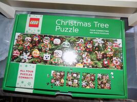 LEGO Christmas Tree Puzzle: Four Connecting 100-Piece Puzzles NEW - $20.00