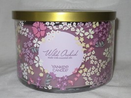 Yankee Candle 3-Wick Jar 18 oz Burns 30-50 hrs WILD ORCHID essential oils - £32.81 GBP